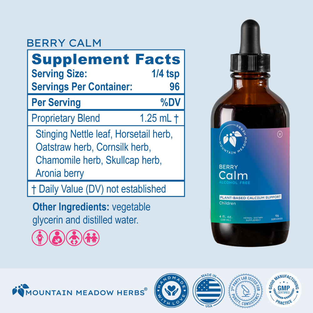 ⭐️スペシャルケア⭐️Berry Herb Calm Pack♥10回分 Berry Calm Herbal Liquid 4 oz | Mountain Meadow Herbs